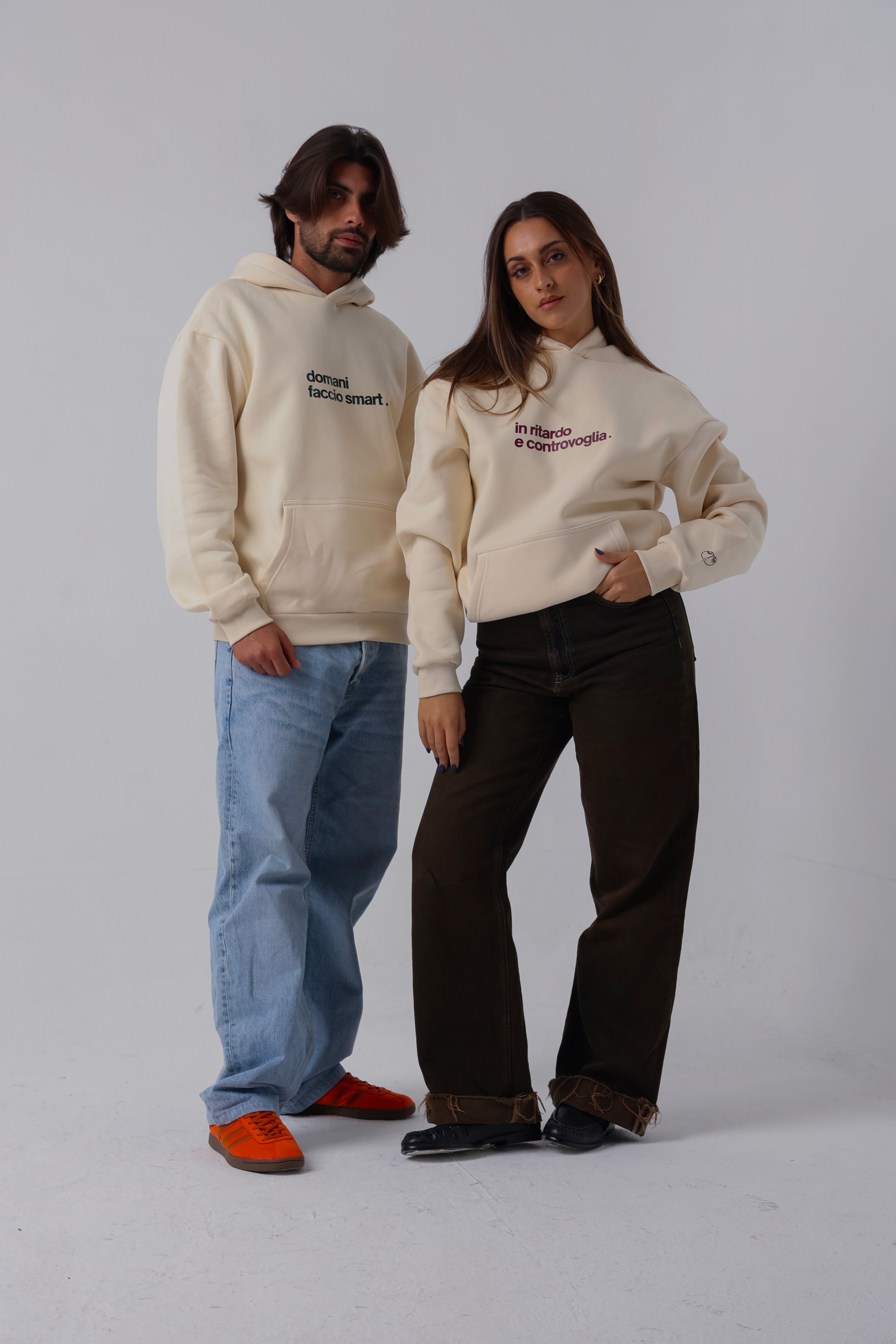 Hoodie "In ritardo e controvoglia"
