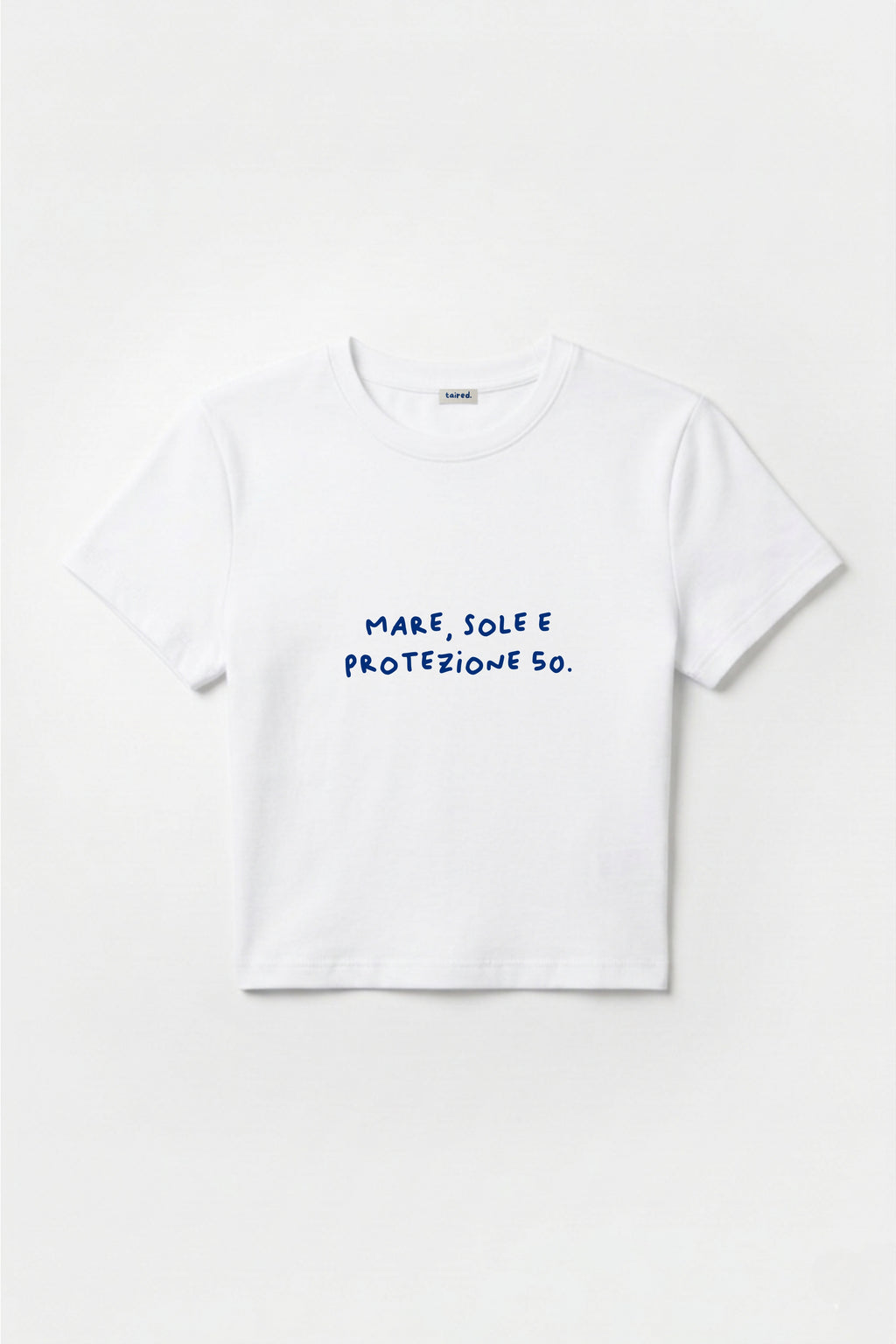 Baby Tee "Mare, sole e protezione 50"