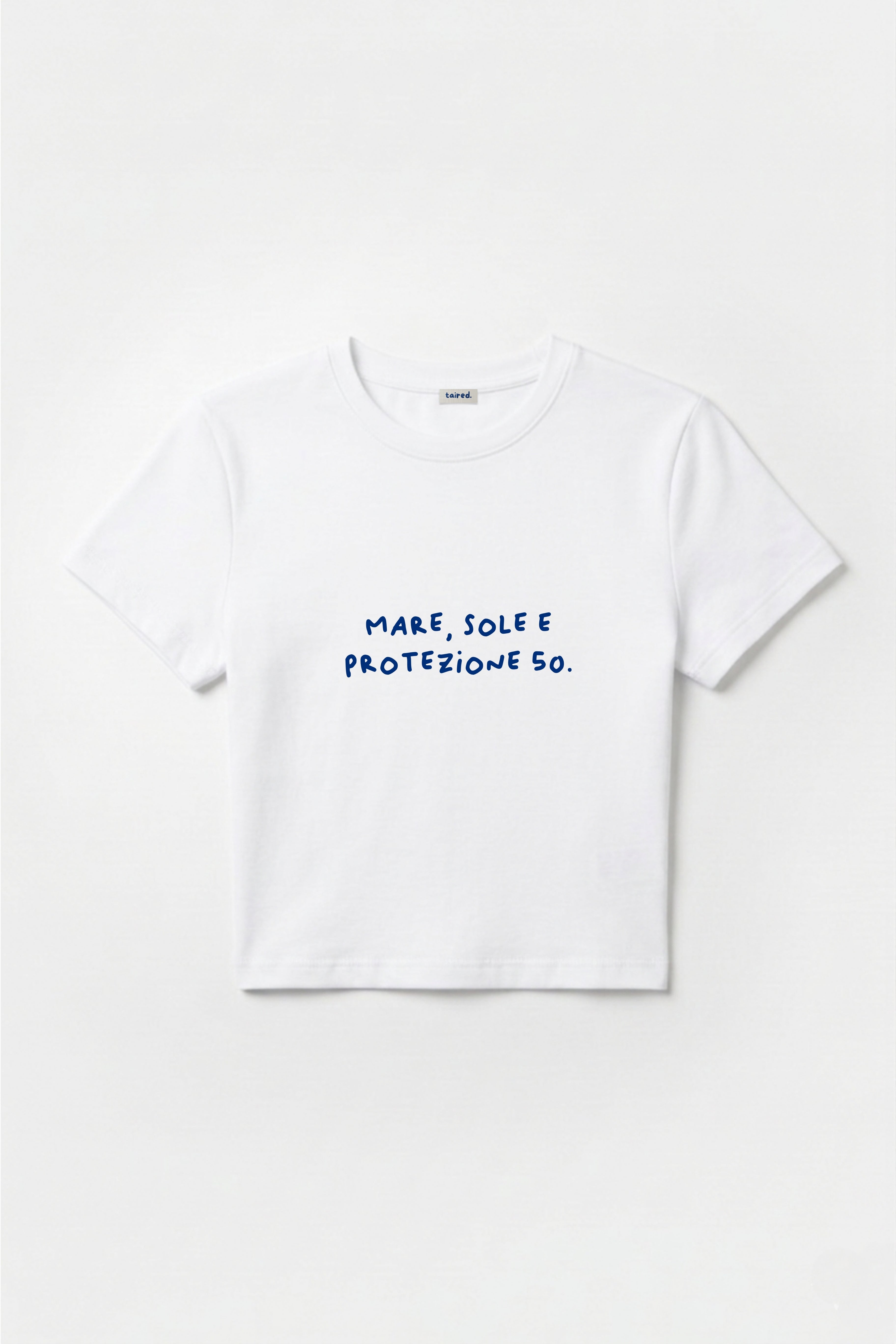 Baby Tee "Mare, sole e protezione 50"