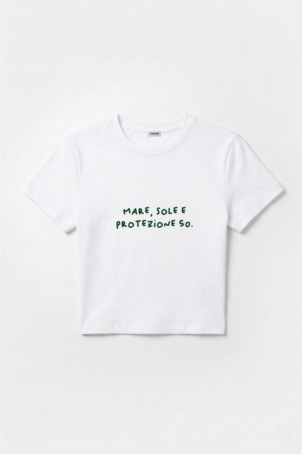 Baby Tee "Mare, sole e protezione 50"
