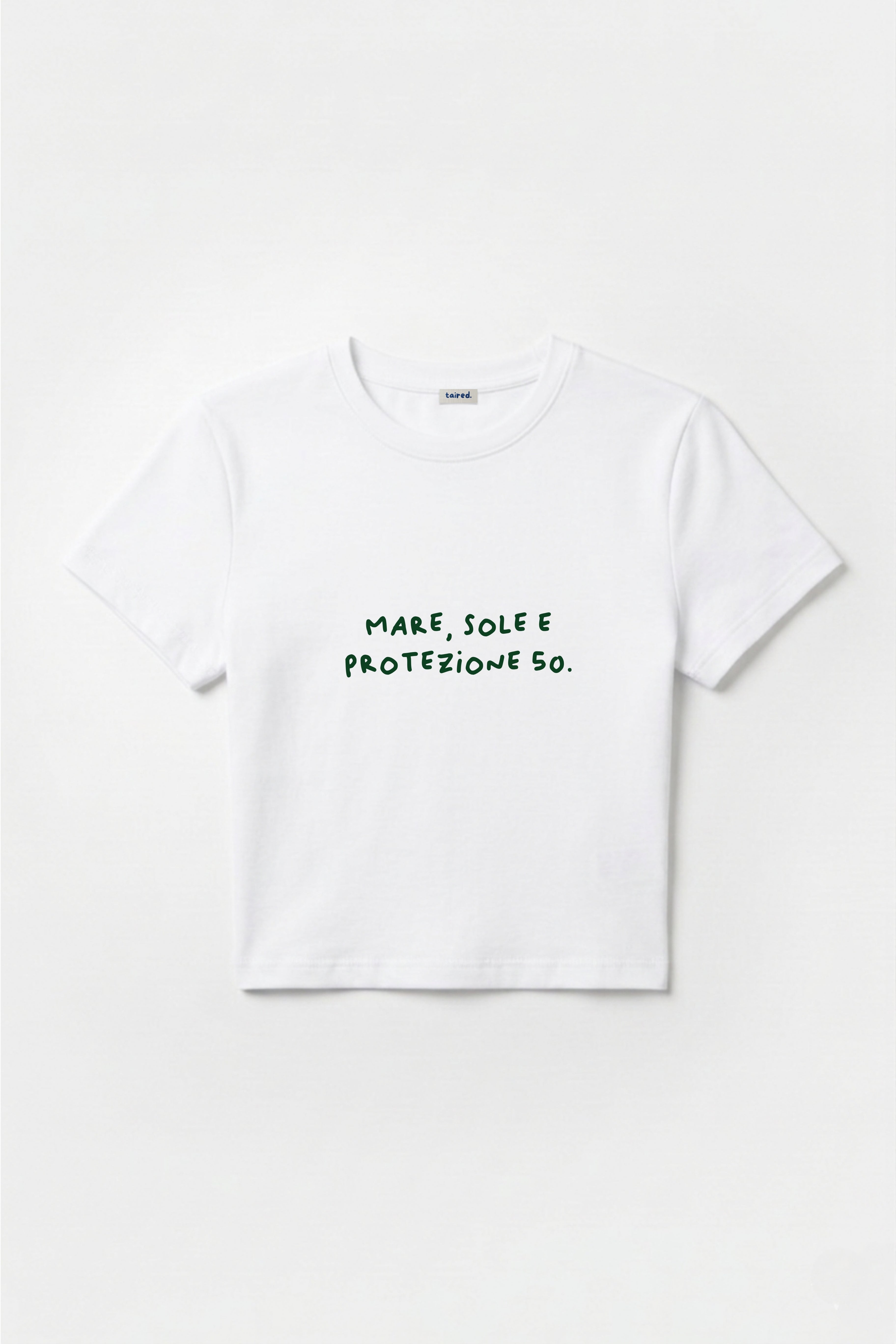 Baby Tee "Mare, sole e protezione 50"