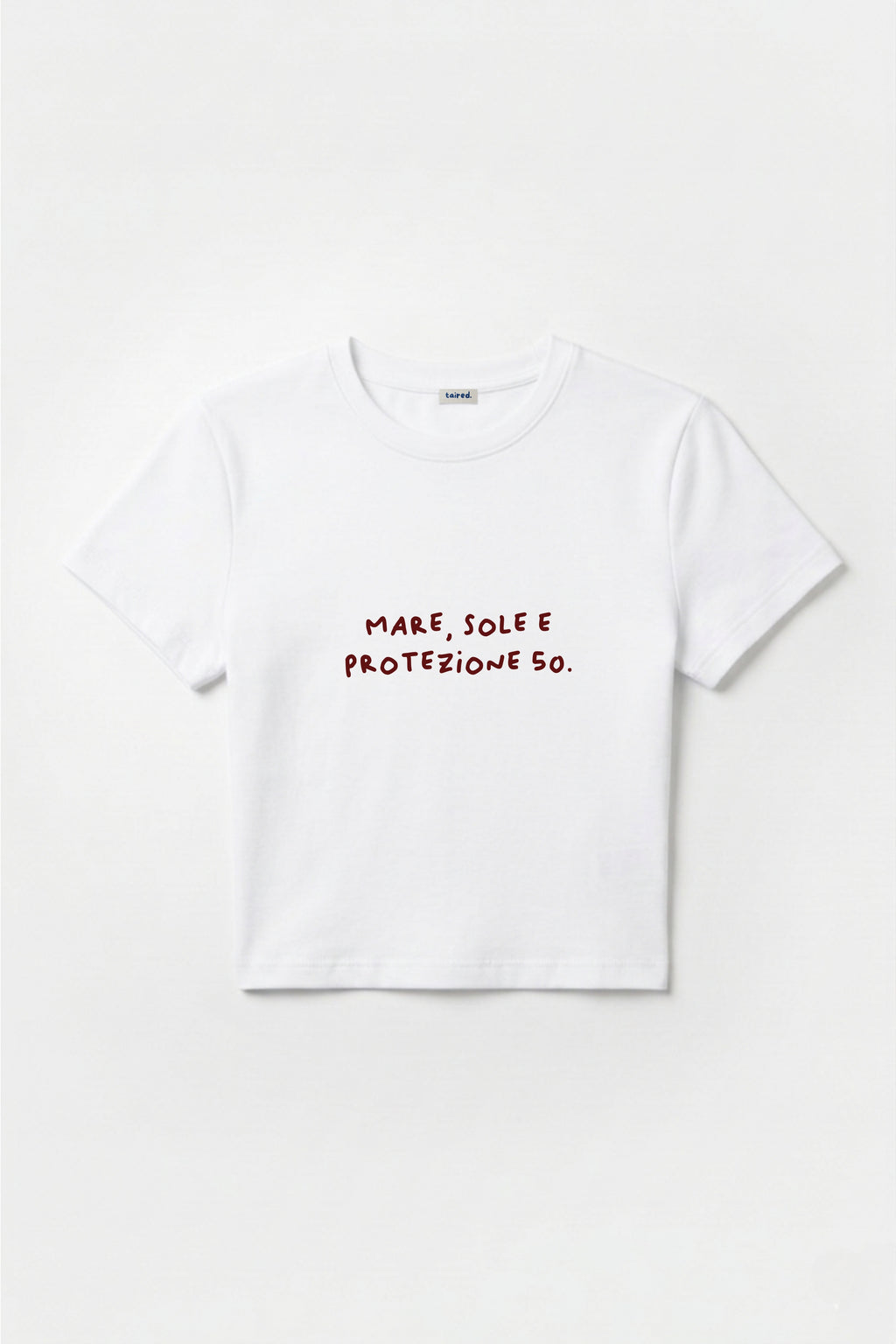 Baby Tee "Mare, sole e protezione 50"