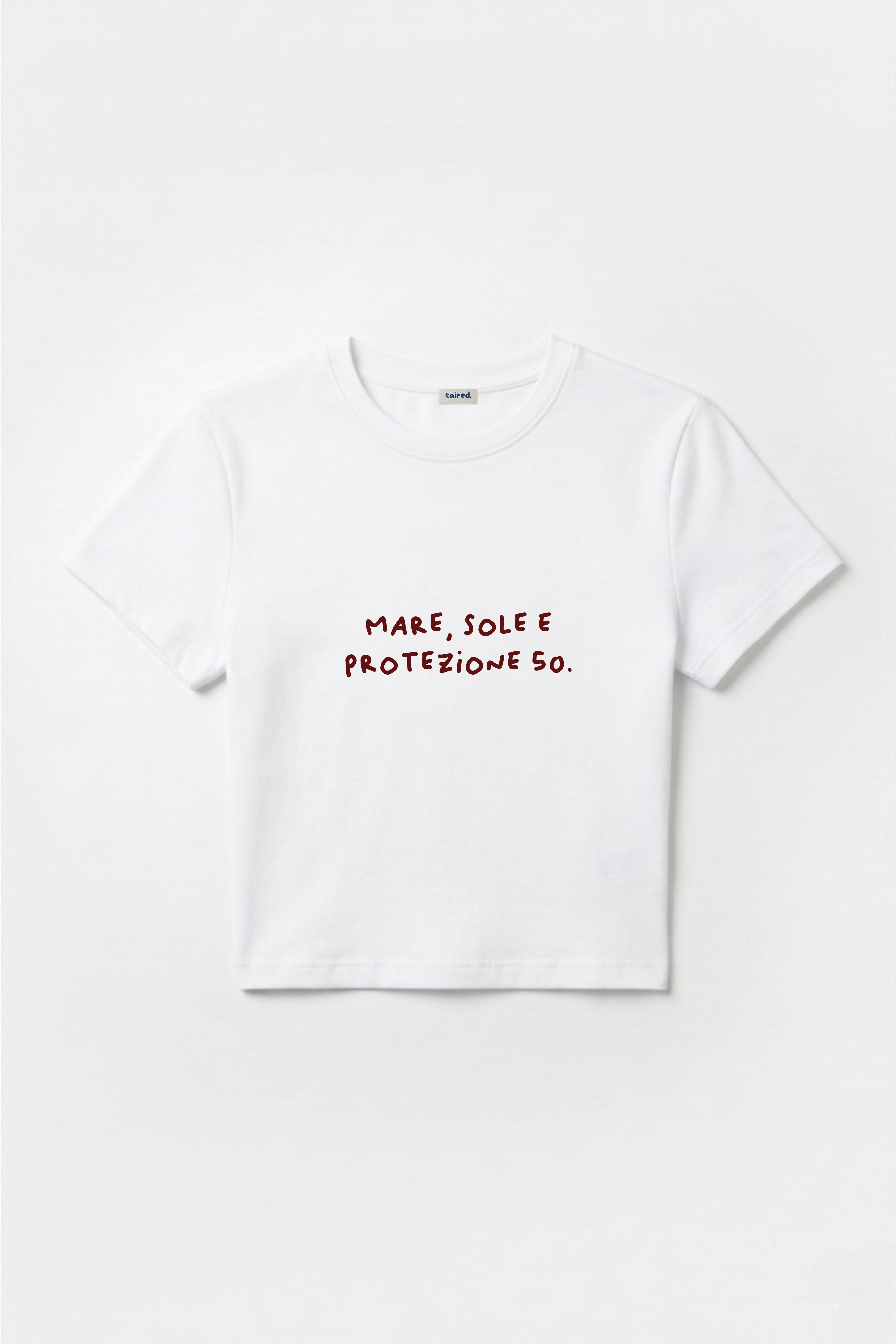 Baby Tee "Mare, sole e protezione 50"