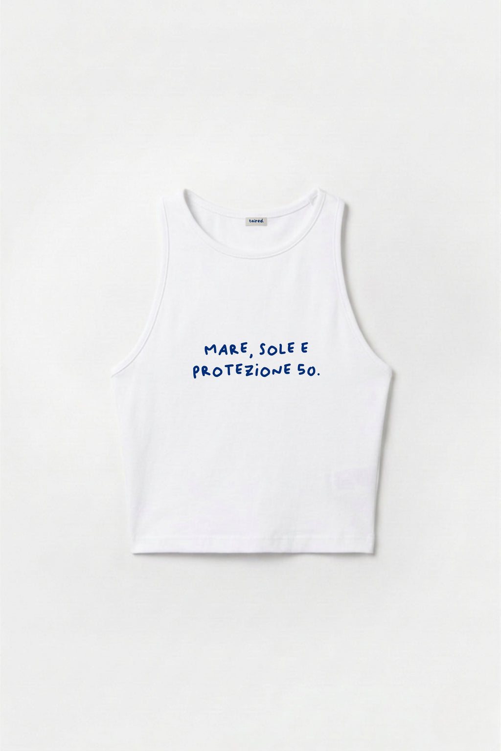 Crop Top "Mare, sole e protezione 50"