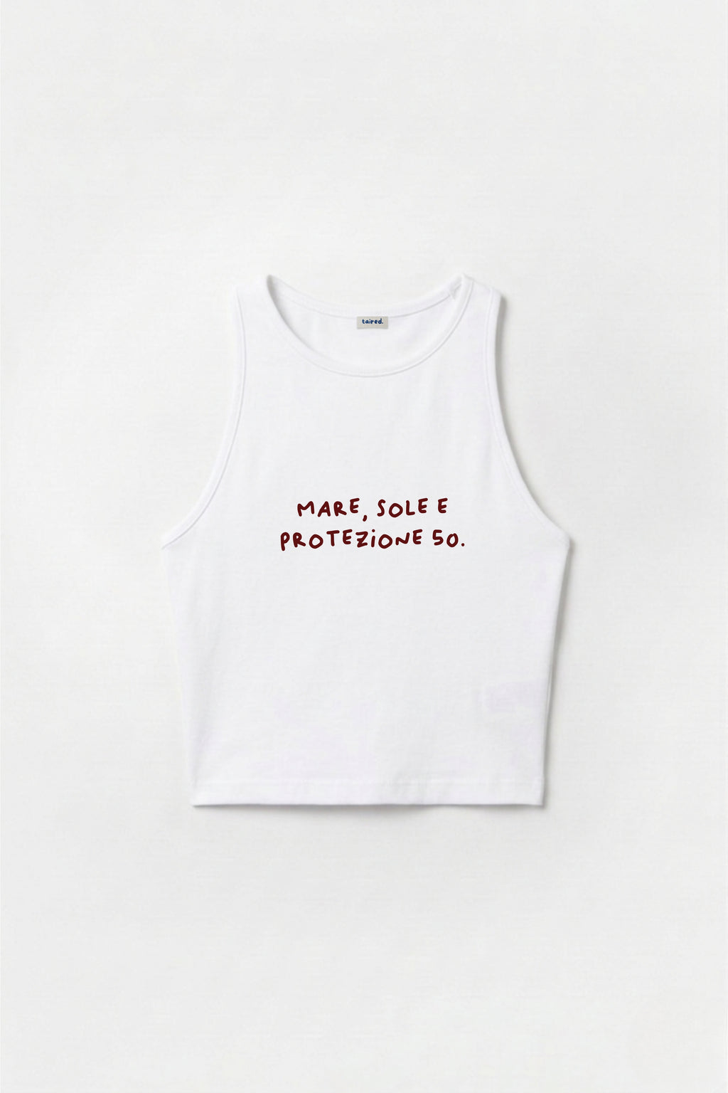 Crop Top "Mare, sole e protezione 50"