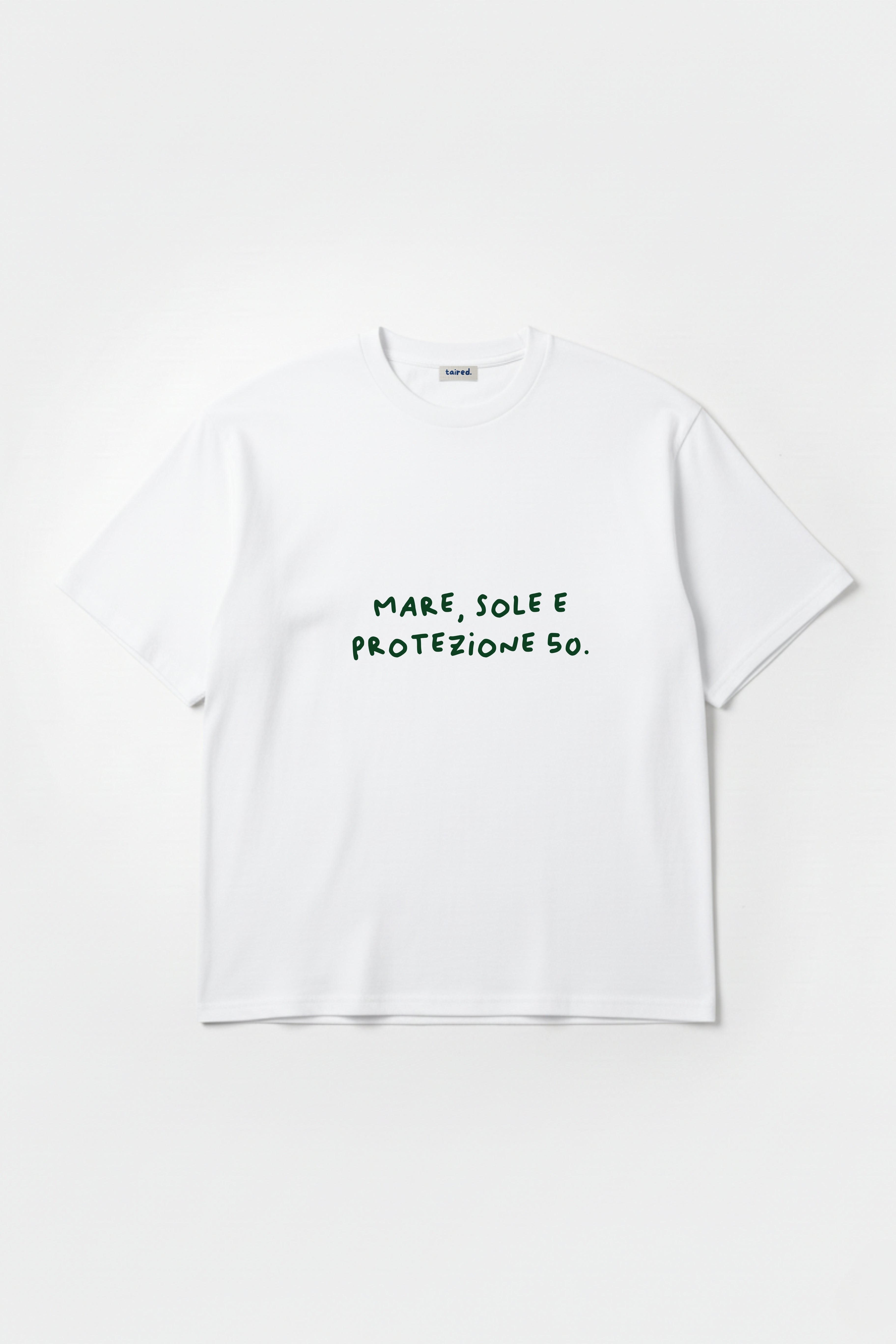 T-shirt "Mare, sole e protezione 50"