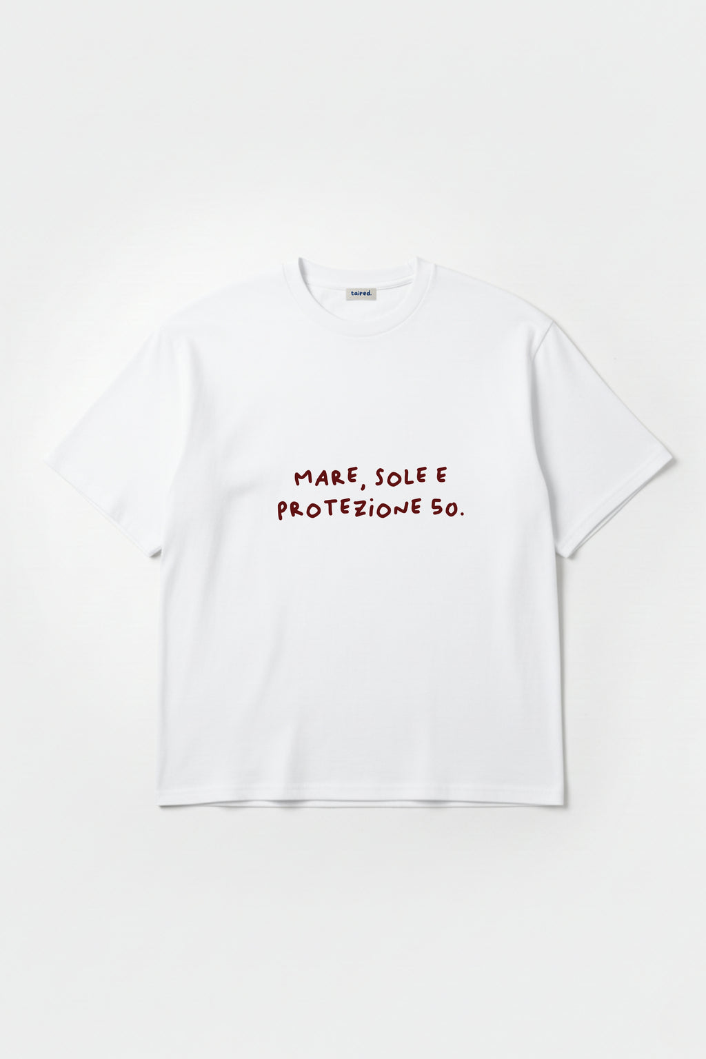 T-shirt "Mare, sole e protezione 50"