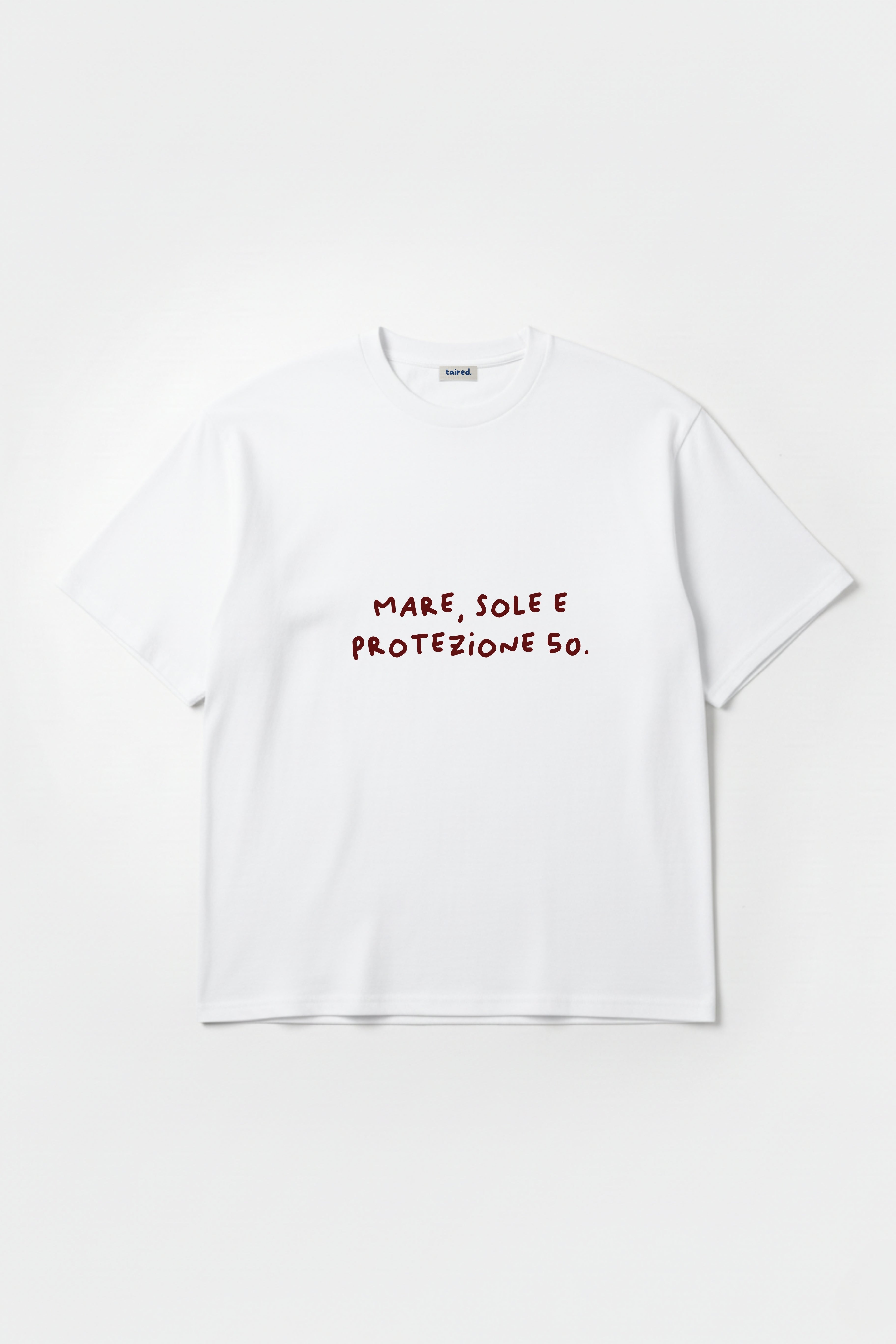 T-shirt "Mare, sole e protezione 50"