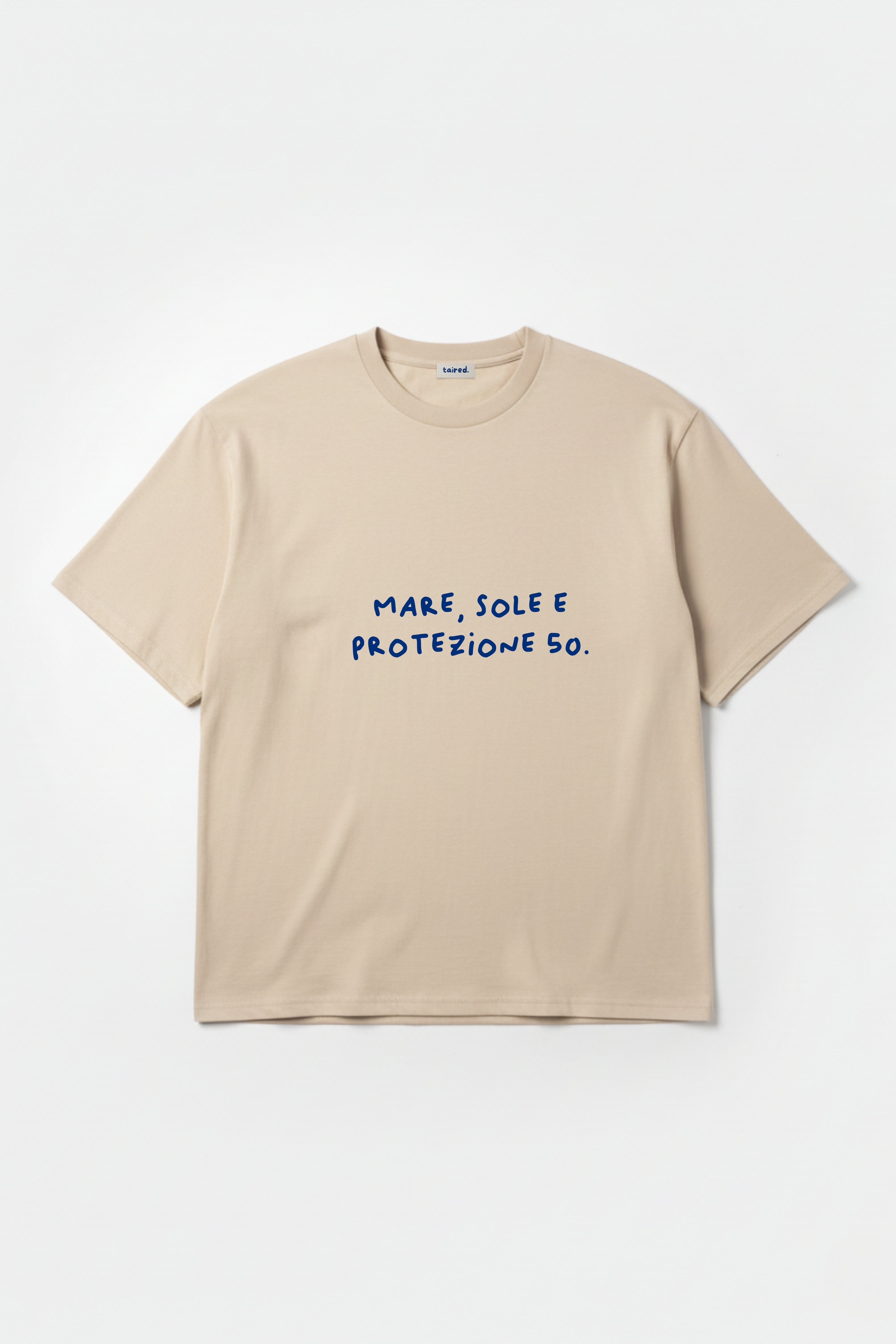 T-shirt "Mare, sole e protezione 50"