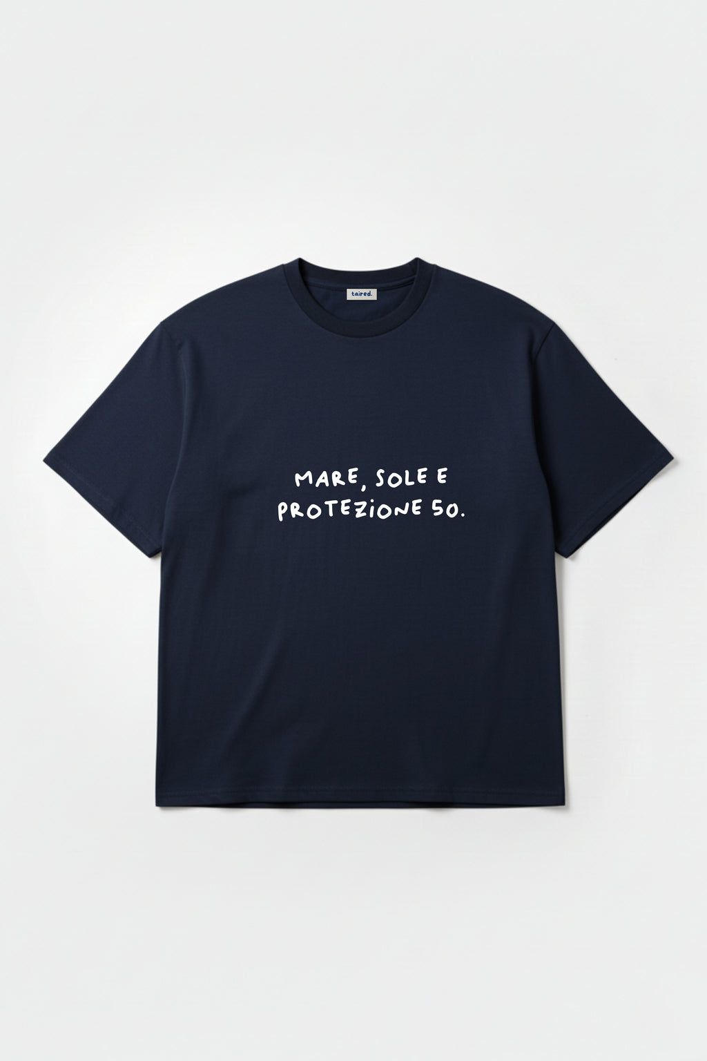 T-shirt "Mare, sole e protezione 50"