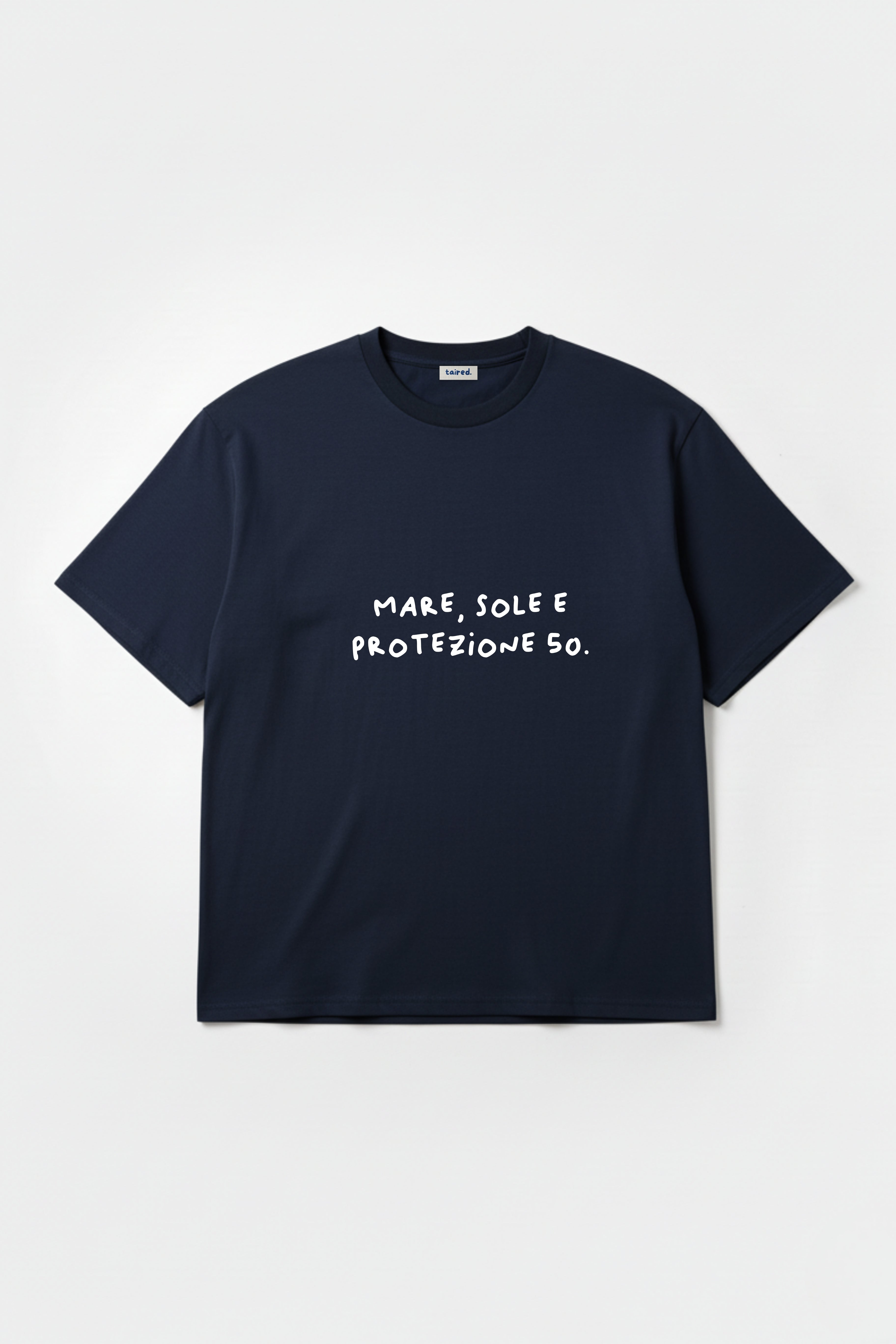 T-shirt "Mare, sole e protezione 50"