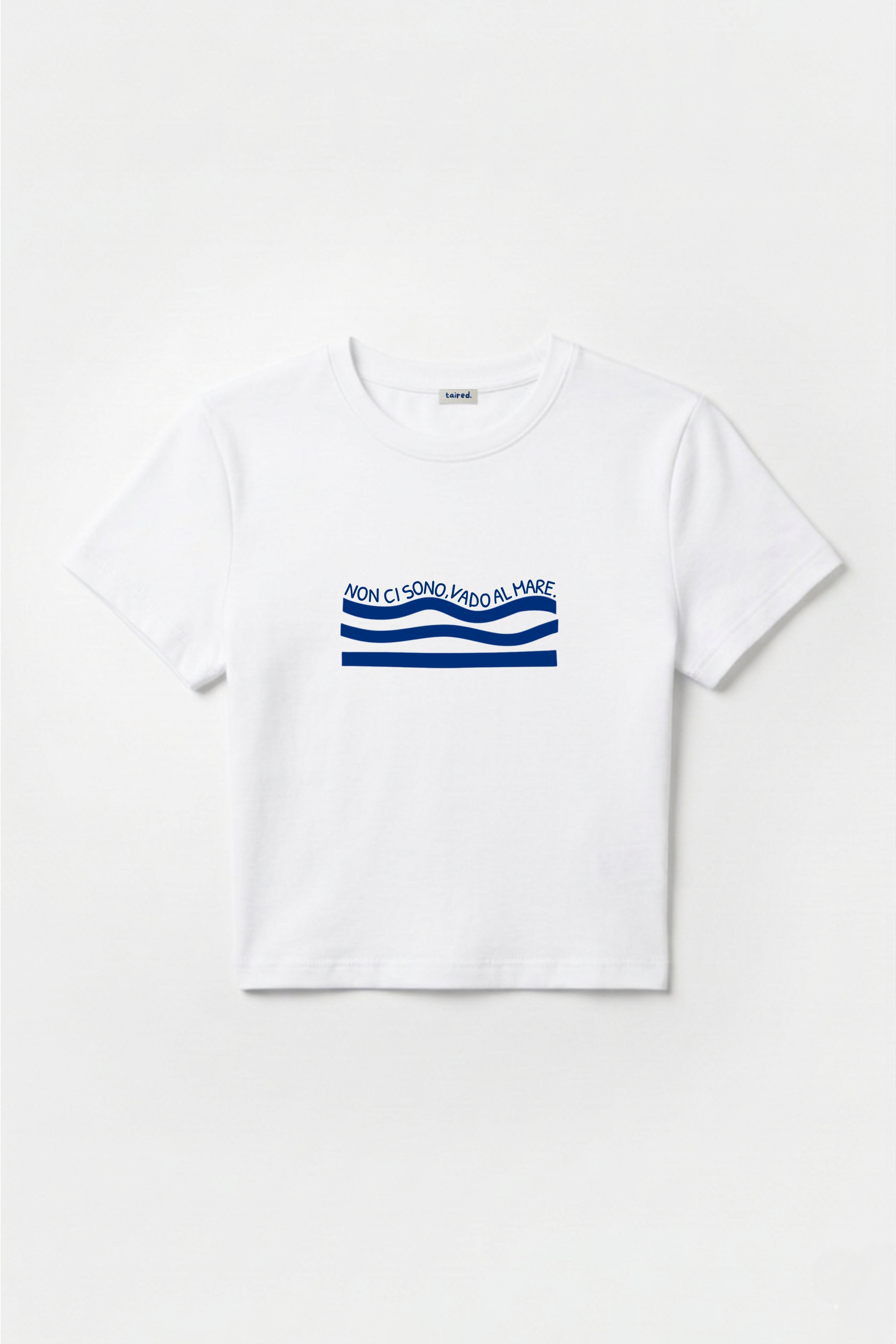 Baby Tee "Non ci sono, vado al mare"