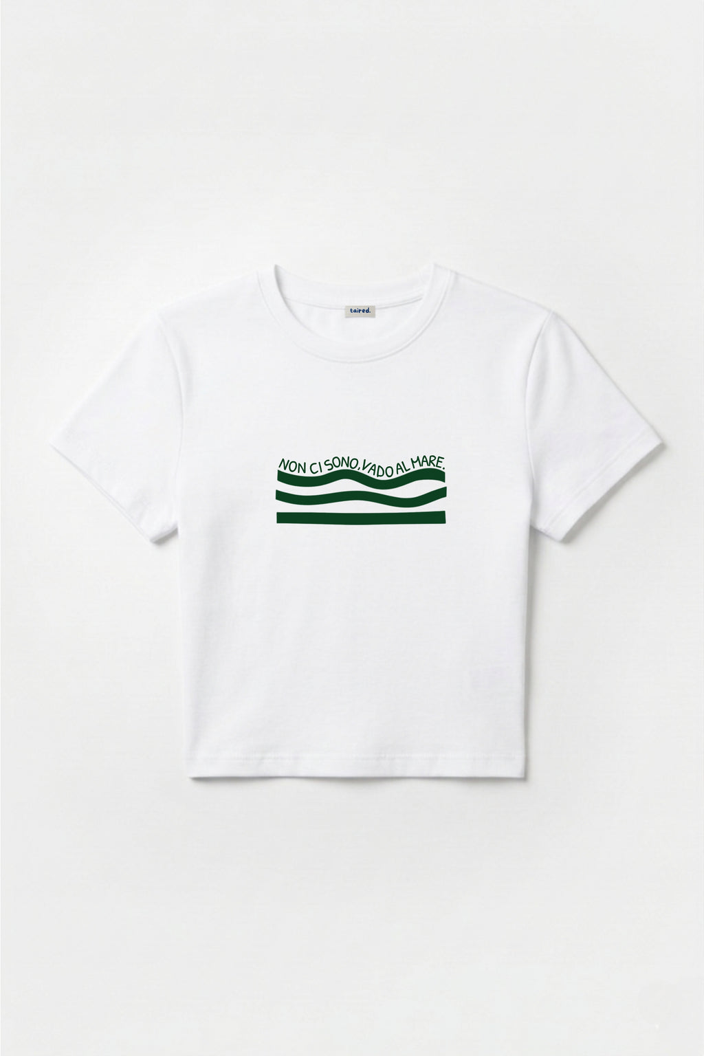 Baby Tee "Non ci sono, vado al mare"