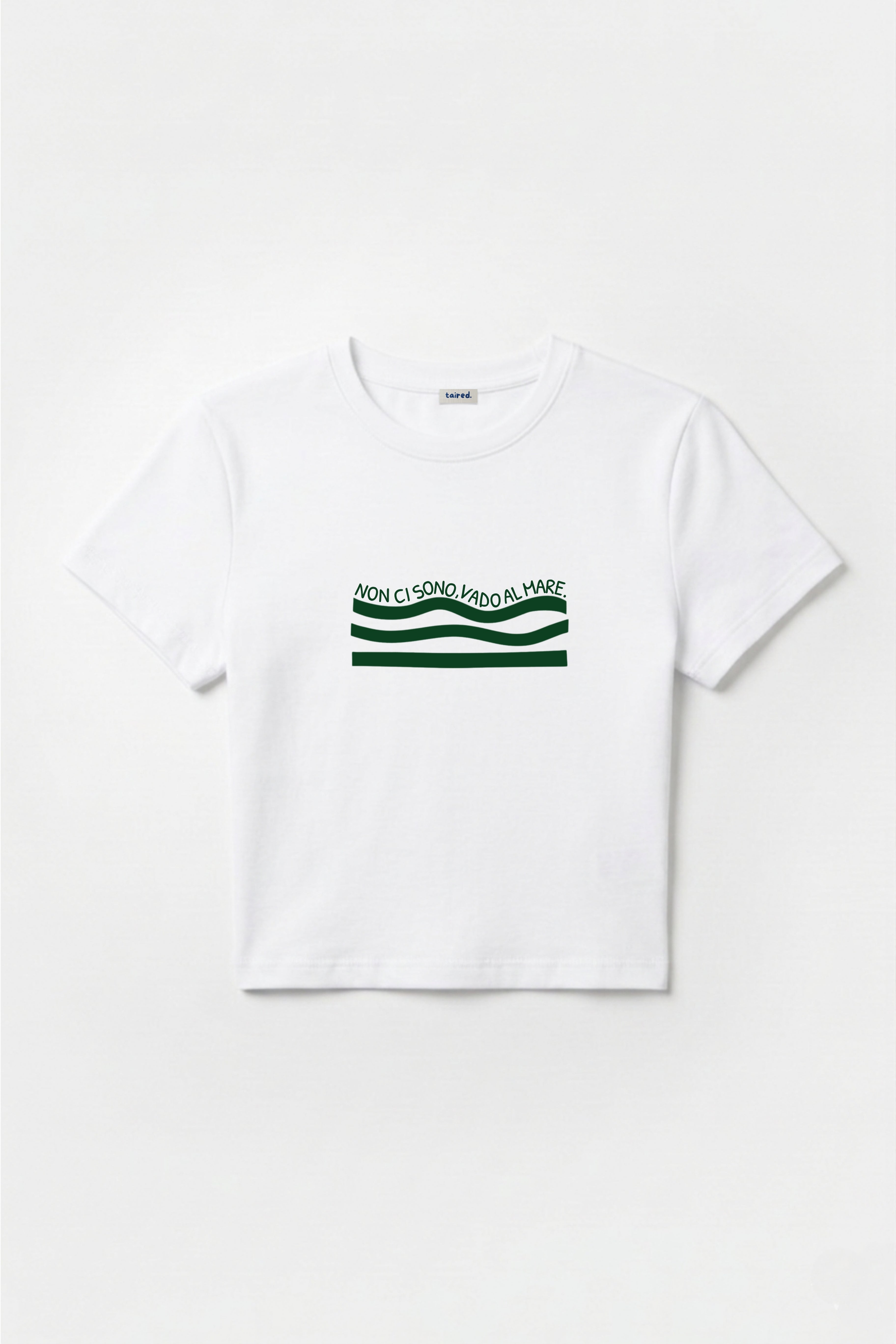 Baby Tee "Non ci sono, vado al mare"