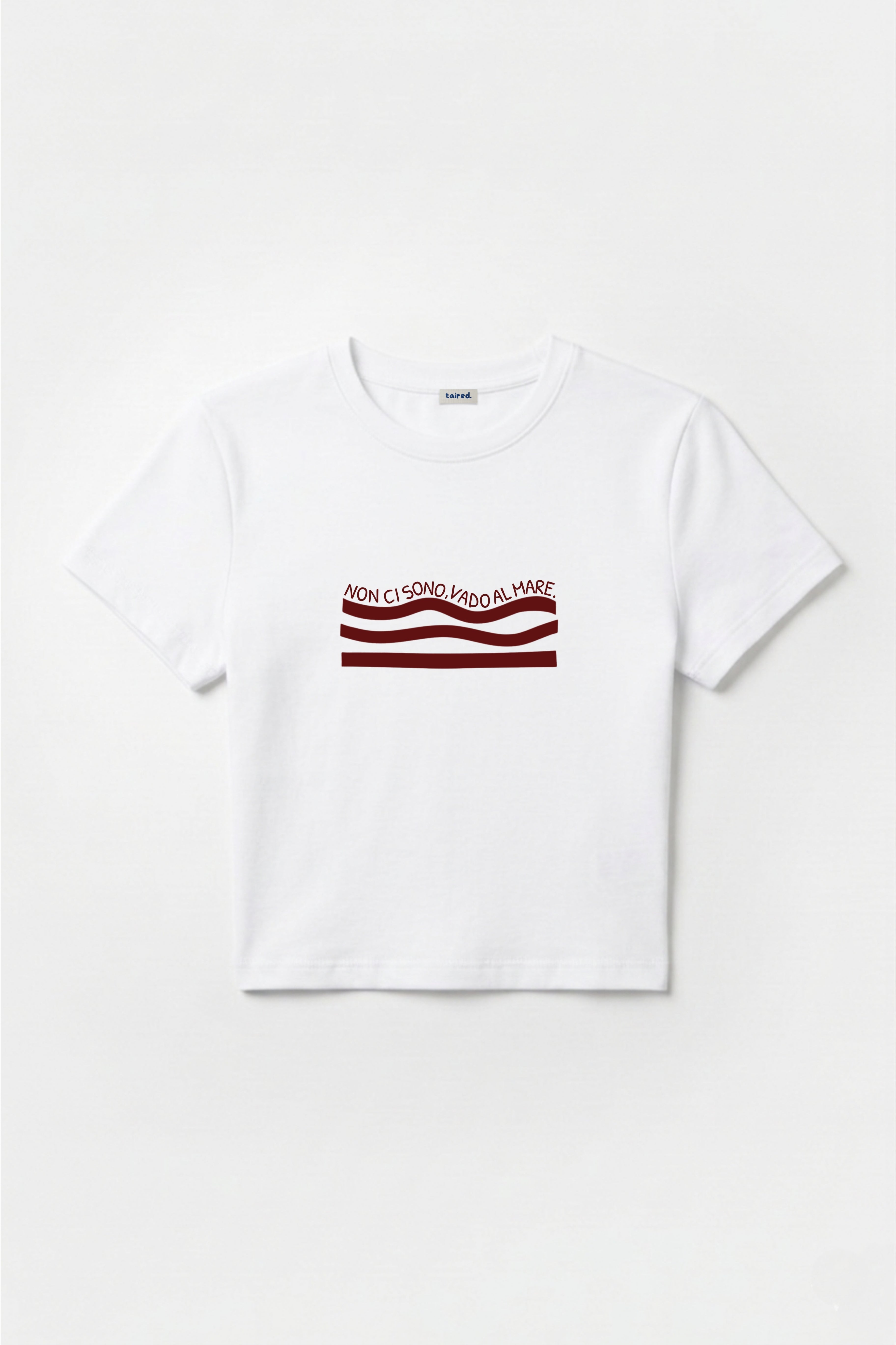 Baby Tee "Non ci sono, vado al mare"